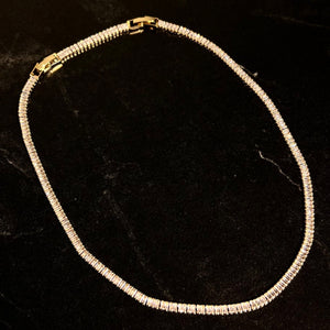 Baguette tennis necklace gold - Hera Jewellery