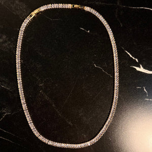 Baguette tennis necklace gold - Hera Jewellery