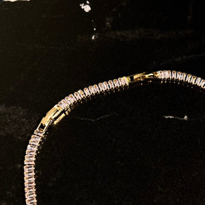 Baguette tennis necklace gold - Hera Jewellery