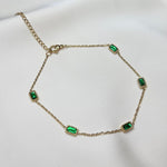 Esmerald anklet - Hera Jewellery