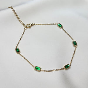 Esmerald anklet - Hera Jewellery