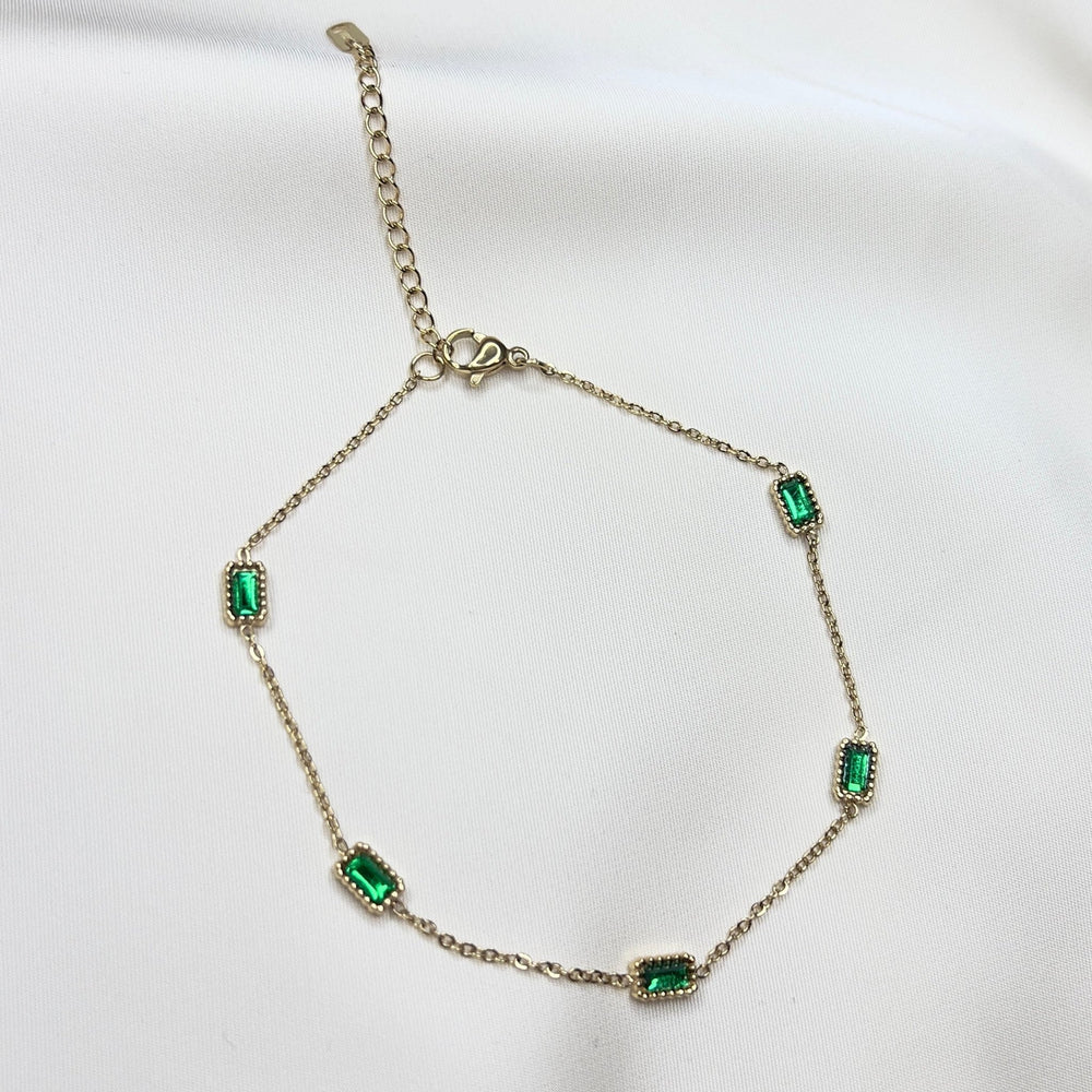Esmerald anklet - Hera Jewellery