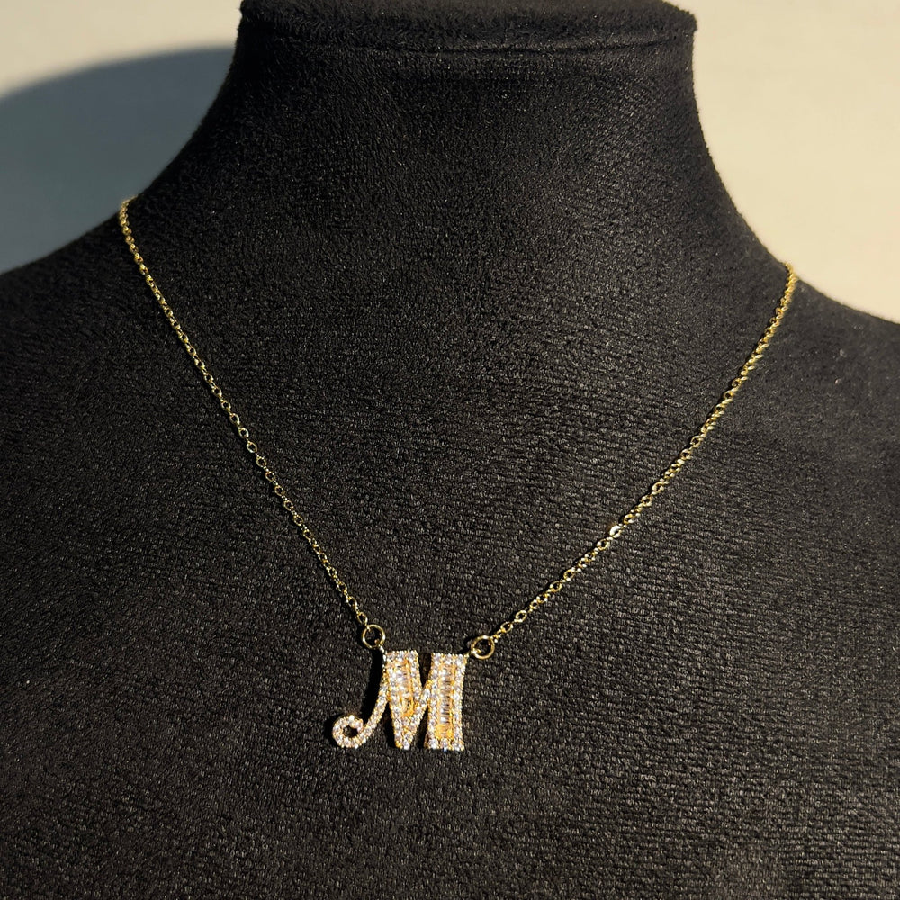 Initial necklace sparkle - Hera Jewellery