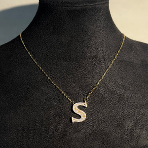 Initial necklace sparkle - Hera Jewellery