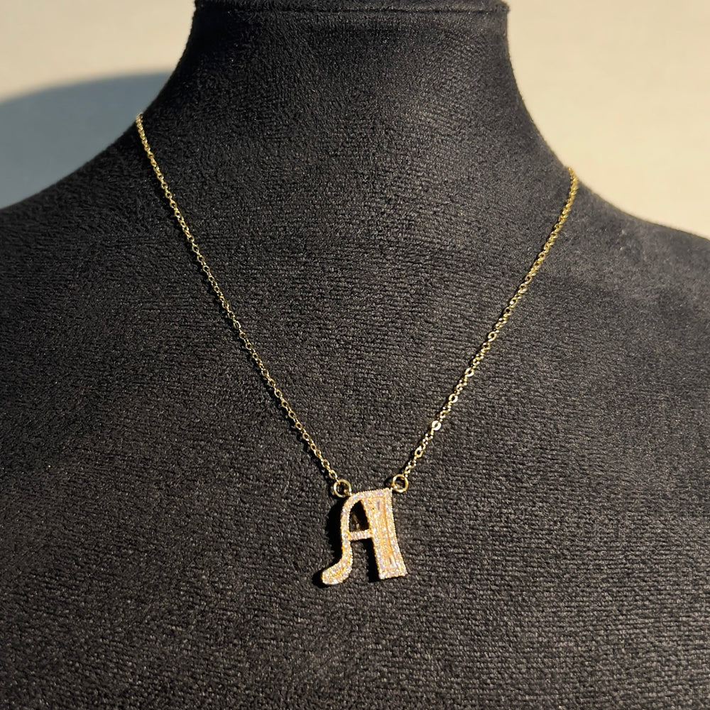 Initial necklace sparkle - Hera Jewellery