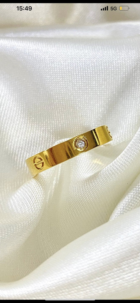 Ring dun met steentje FK0 - Hera Jewellery