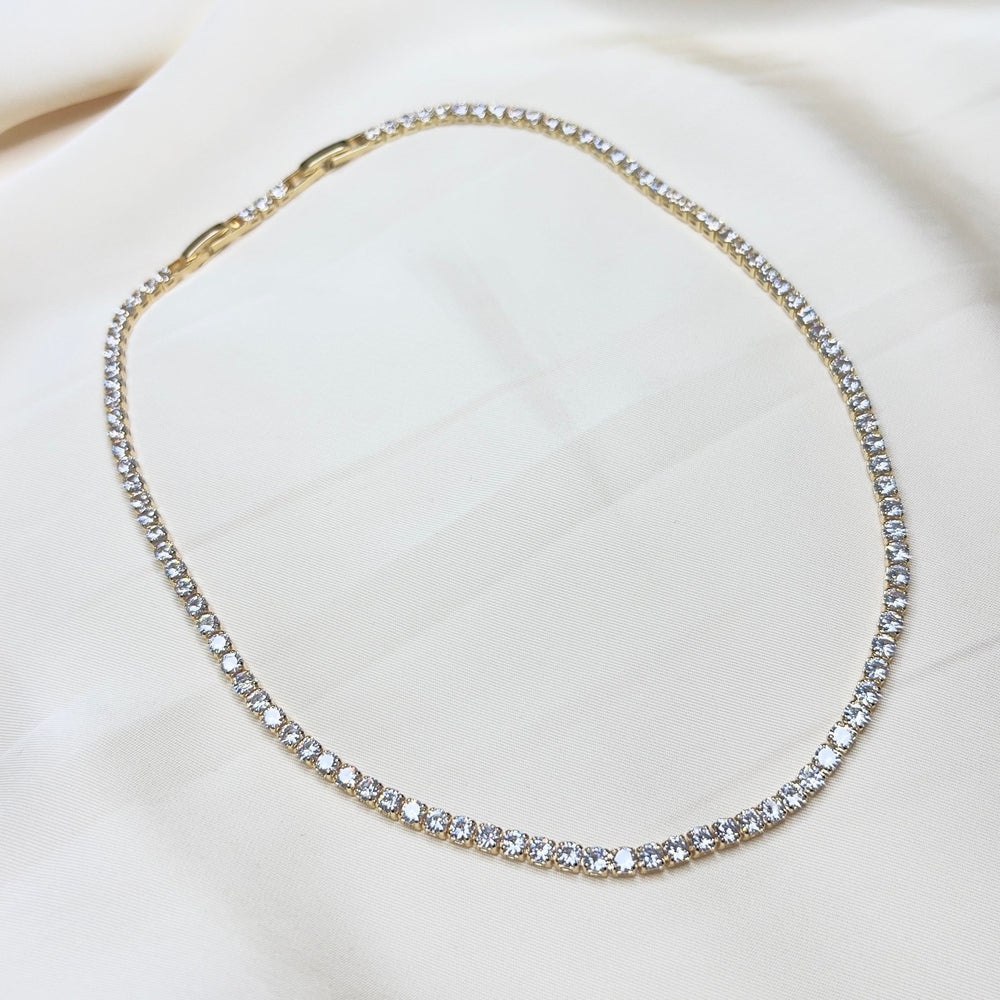 Tennis necklace gold - Hera Jewellery