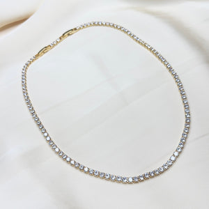 Tennis necklace gold - Hera Jewellery