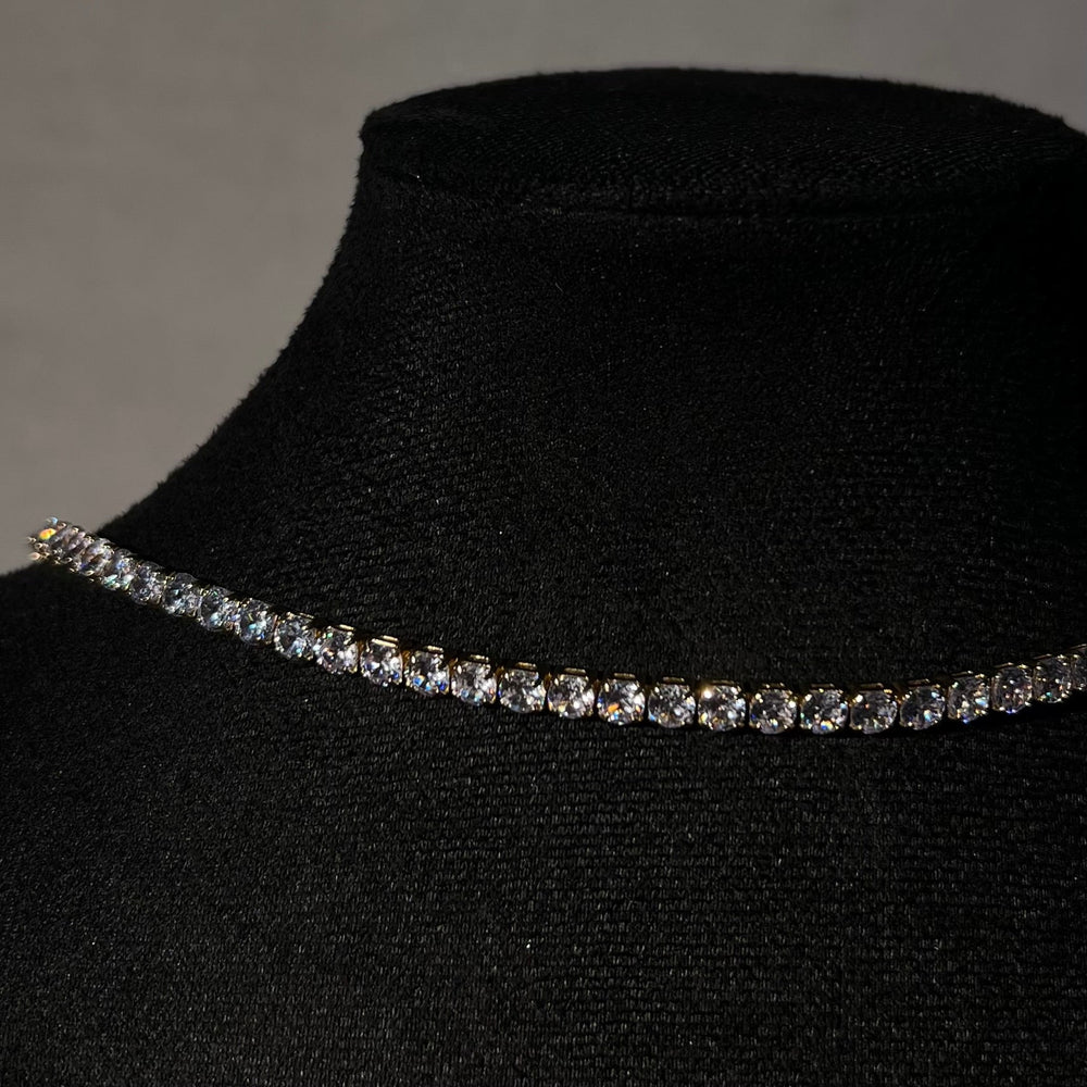 Tennis necklace gold - Hera Jewellery