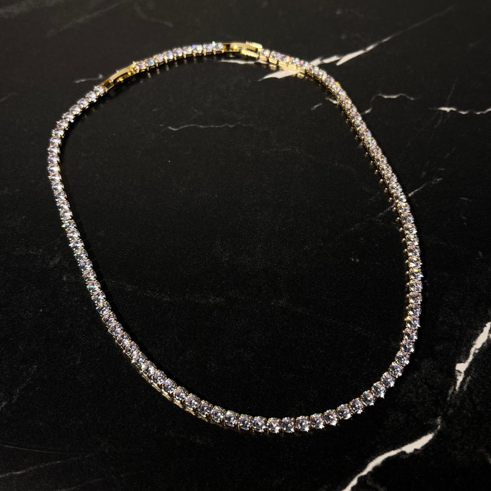 Tennis necklace gold - Hera Jewellery