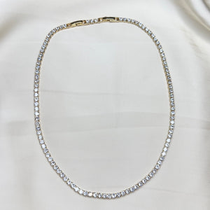 Tennis necklace gold - Hera Jewellery
