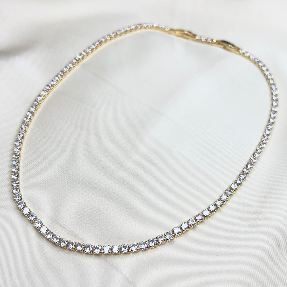 Tennis necklace gold - Hera Jewellery