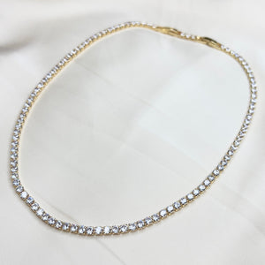 Tennis necklace gold - Hera Jewellery